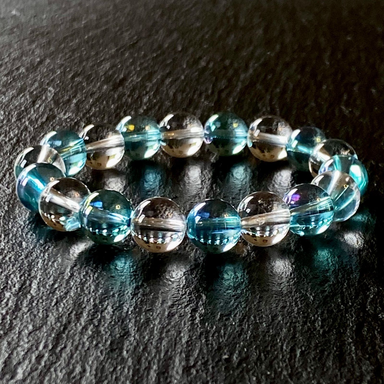 アクセサリー プレミアム アクアオーラクォーツ ・ SA 水晶 10㎜ 龍 