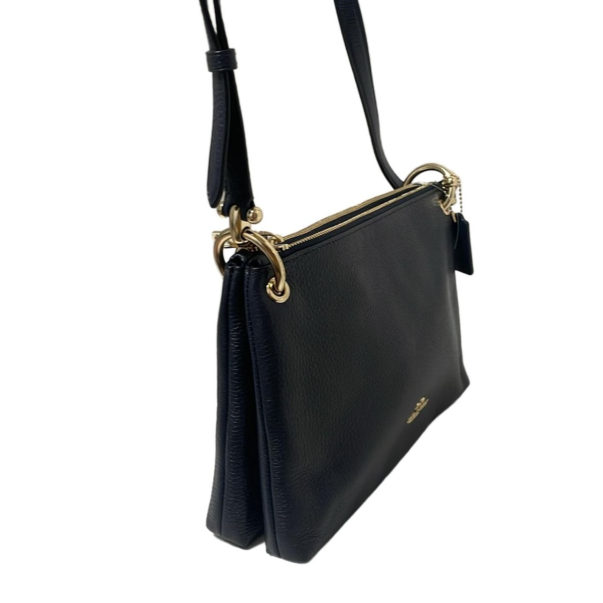 COACH コーチ ショルダーバッグ ペブルド レザー ミア クロスボディ 76645 ダークネイビー レザー