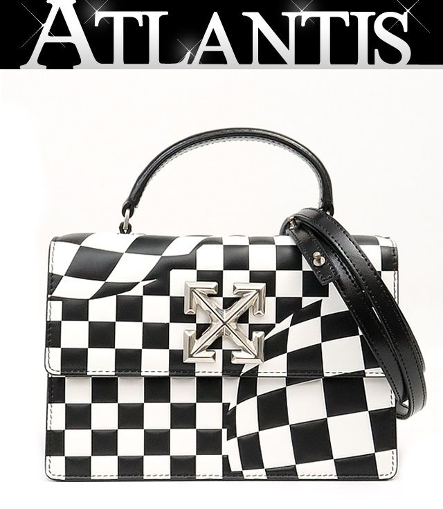 広尾店 オフホワイト off-White Jitney 2WAYバッグ 白×黒 17552