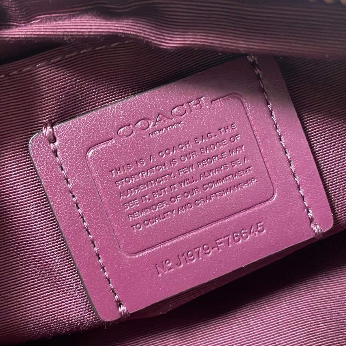 COACH コーチ ショルダーバッグ ペブルド レザー ミア クロスボディ F76645 パープル レザー DECORATOM_COM_BR