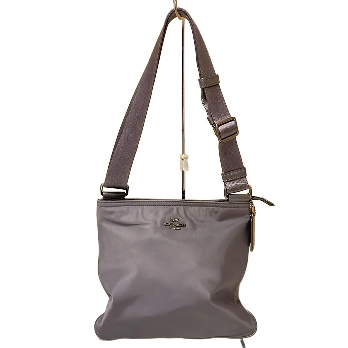 COACH コーチ ショルダーバッグ ナイロン クロスボディー F22346 ダークグレー