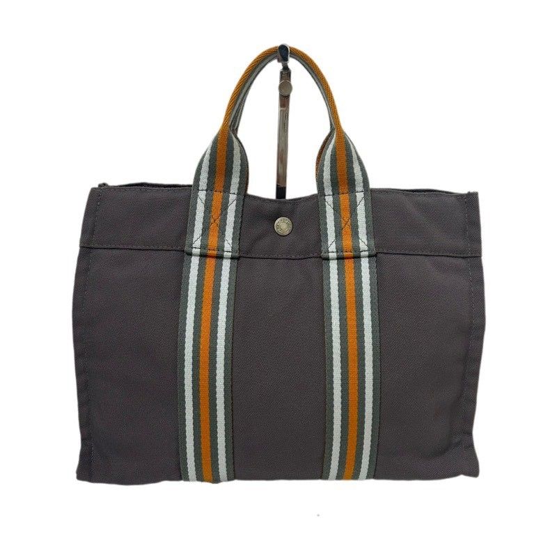 HERMES エルメス フールトゥ PM グレー キャンバス コットン ハンドバッグ レディース 本体のみ 42510R23