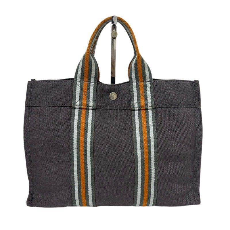 HERMES エルメス フールトゥ PM グレー キャンバス コットン ハンドバッグ レディース 本体のみ 42510R23
