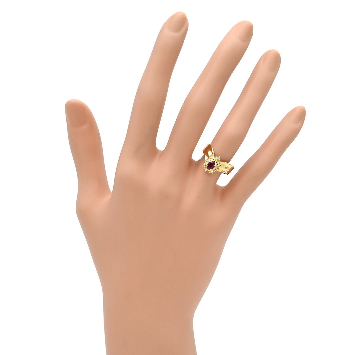 リング 指輪 ルビー ダイヤ リング K18YG ルビー ダイヤモンド イエローゴールド Au750 18K 18金 レッド 赤 7.5号 FORTGASGNV_COM_BR