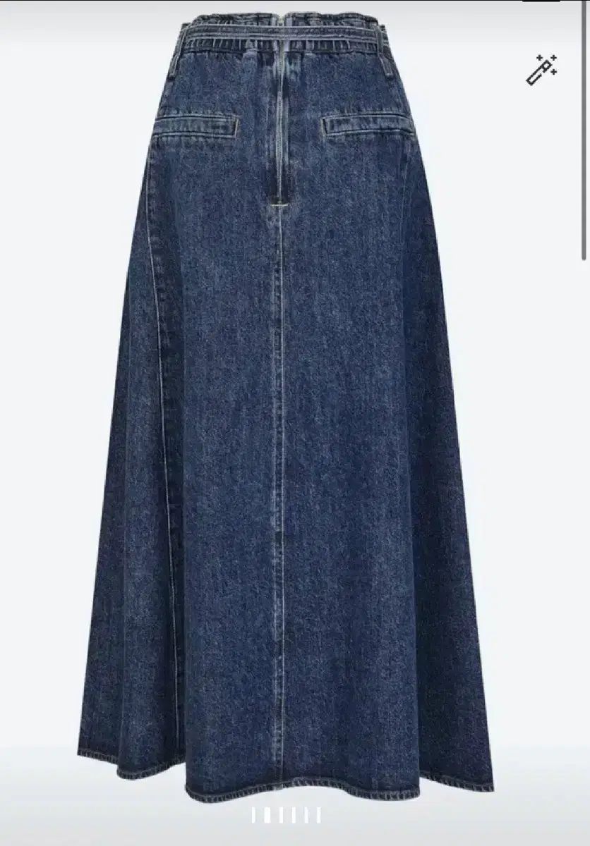 The HANDSOME SJSJ 2025 フ ベルト付き デニム バッグ 밴딩 ロング スカート