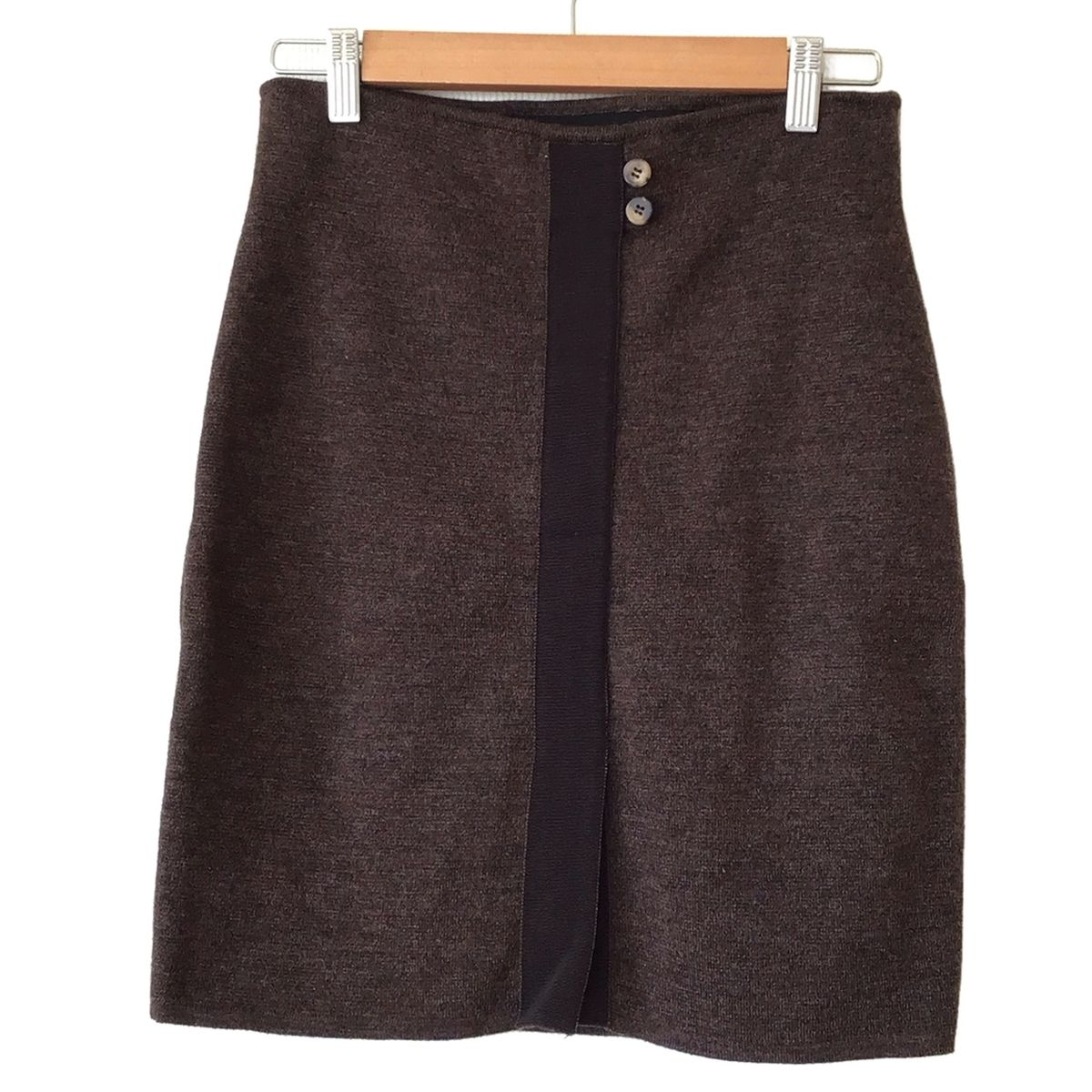 サルヴァトーレフェラガモ スカート サイズ：42 ブラウン ウール