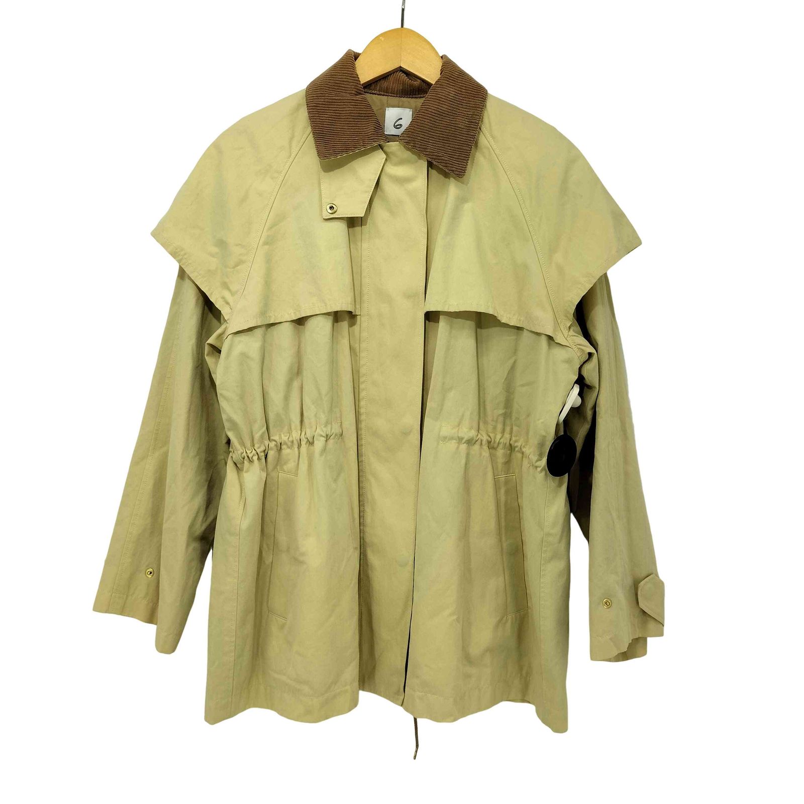 ロクビューティーアンドユースユナイテッドアローズ 6 BEAUTY - YOUTH UNITED ARROWS COTTON BAFU CORDUROY COLLAR JACKET レディース JPN 36