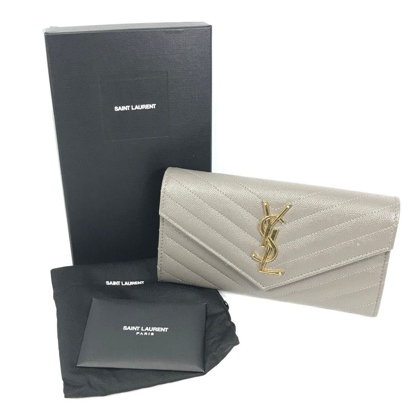 品 SAINT LAURENT サンローラン カサンドラ マトラッセ ラージ フラップ ウォレット 372264 BOW 01 長財布 181-251105-na-05-tag