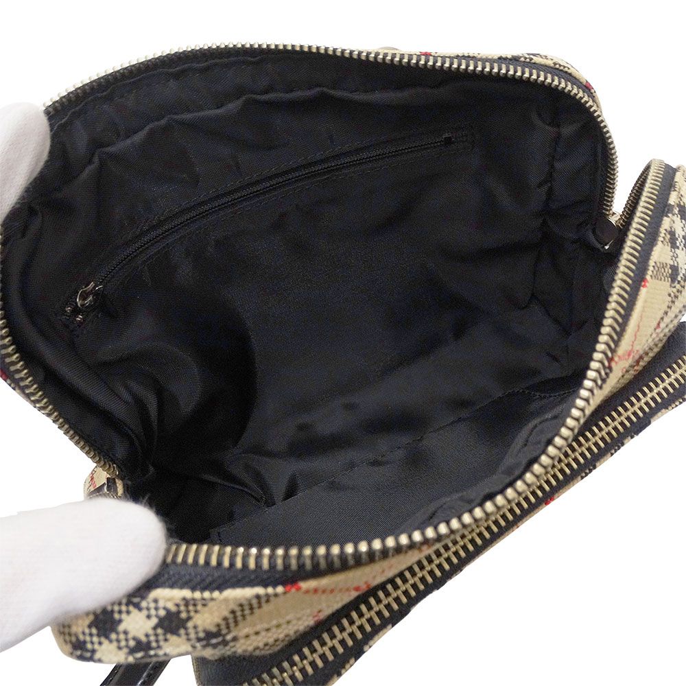 バーバリーブルーレーベル BURBERRY BLUE LABEL バッグ レディース ブランド ウエストバッグ ショルダーバッグ 2way キャンバス ベージュ チェック柄 小さめ おしゃれ おでかけ 普段使い DECORATOM_COM_BR