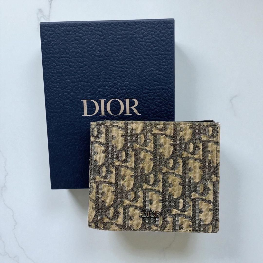 クリスチャンディオール オブリーク ジャガード 二つ折り財布