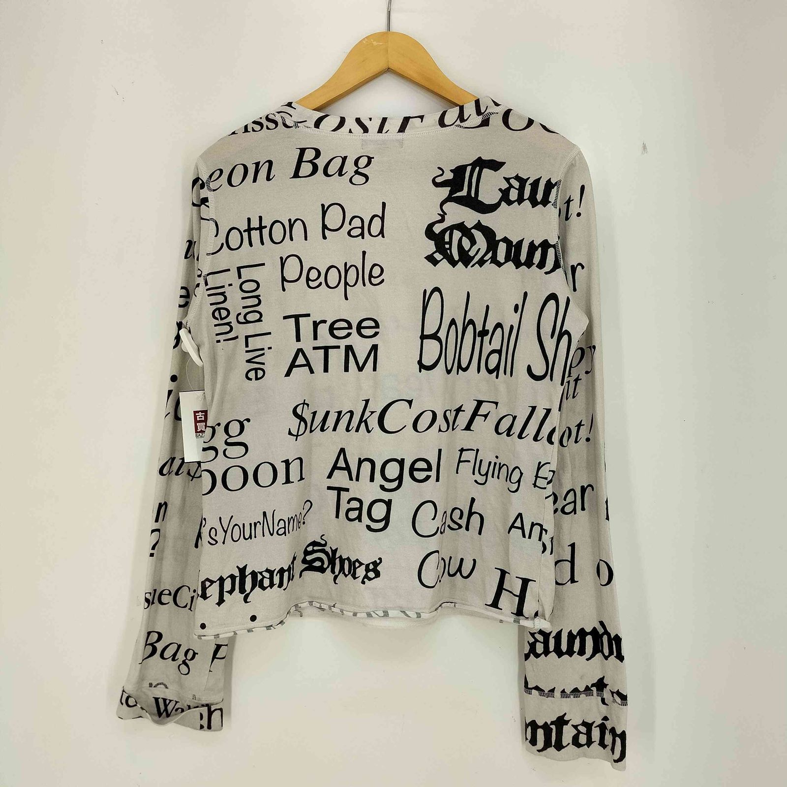 ユーズドフルギ 古着 VENICE W メッセージ クルーネック 長袖カットソー レディース import S