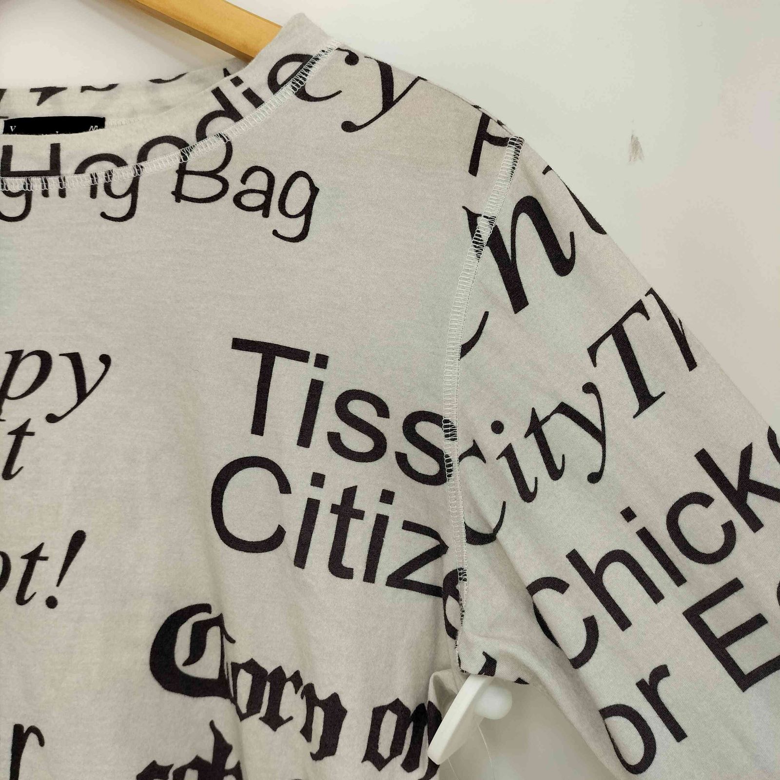  ユーズドフルギ 古着 VENICE W メッセージ クルーネック 長袖カットソー レディース import S 半袖(Tシャツ) Tシャツ カットソー