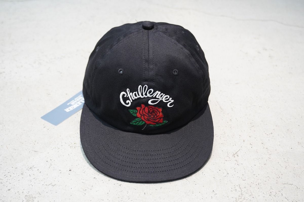 正規 25AW CHALLENGER チャレンジャー CLASSIC ROSE CAP クラシック ローズ キャップ CLG-AC 025-054 黒 本物1031P