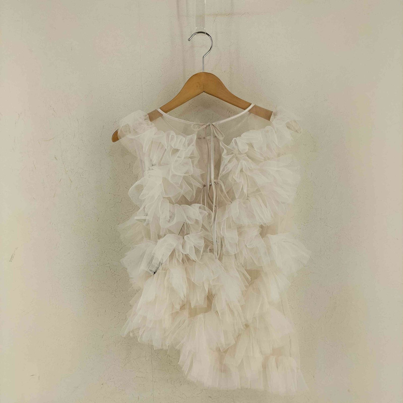 ユーズドフルギ 古着 NOTRE emor asymmetry tulle tops レディース