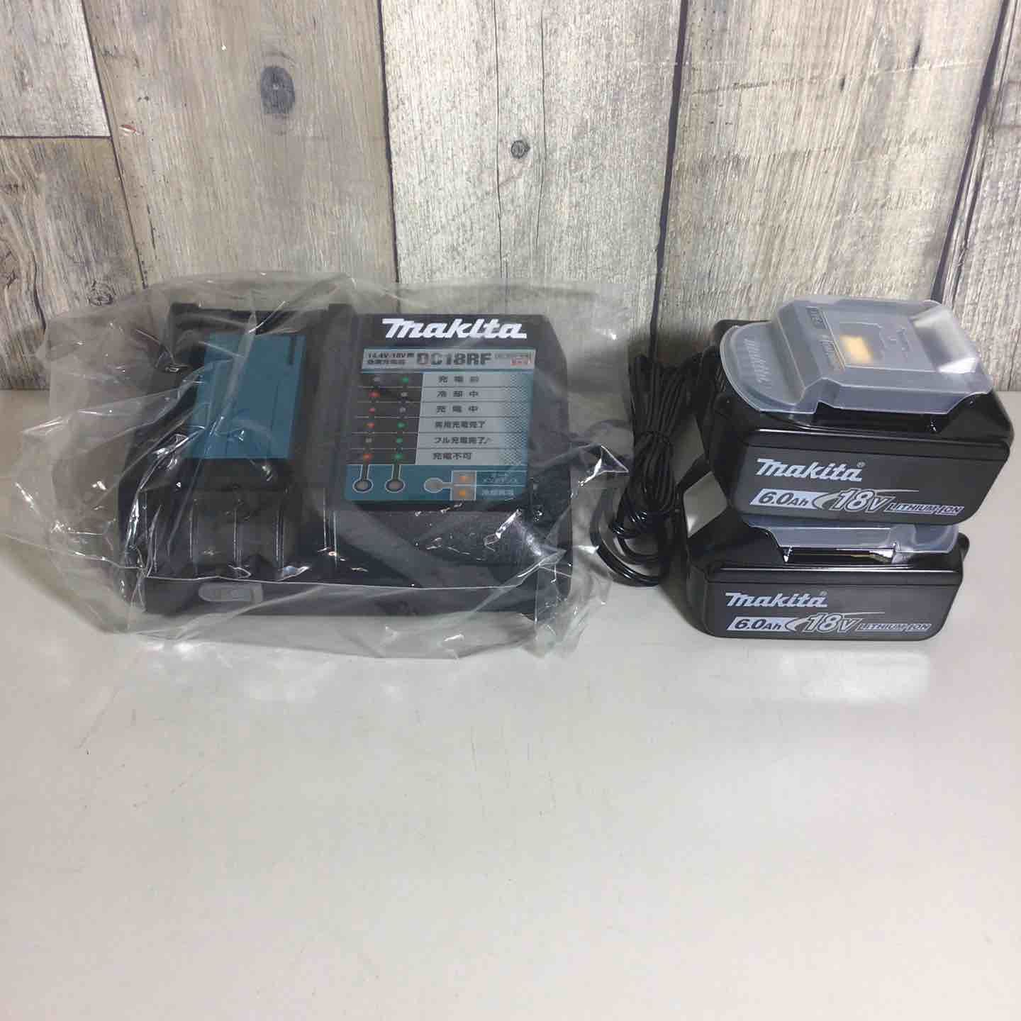 セット品 マキタ makita 急速充電器 DC18RF 充電器 リチウムイオンバッテリー 18V 6.0Ah BL1860B 2個 バッテリー 18V 純正 純正品 戸田店