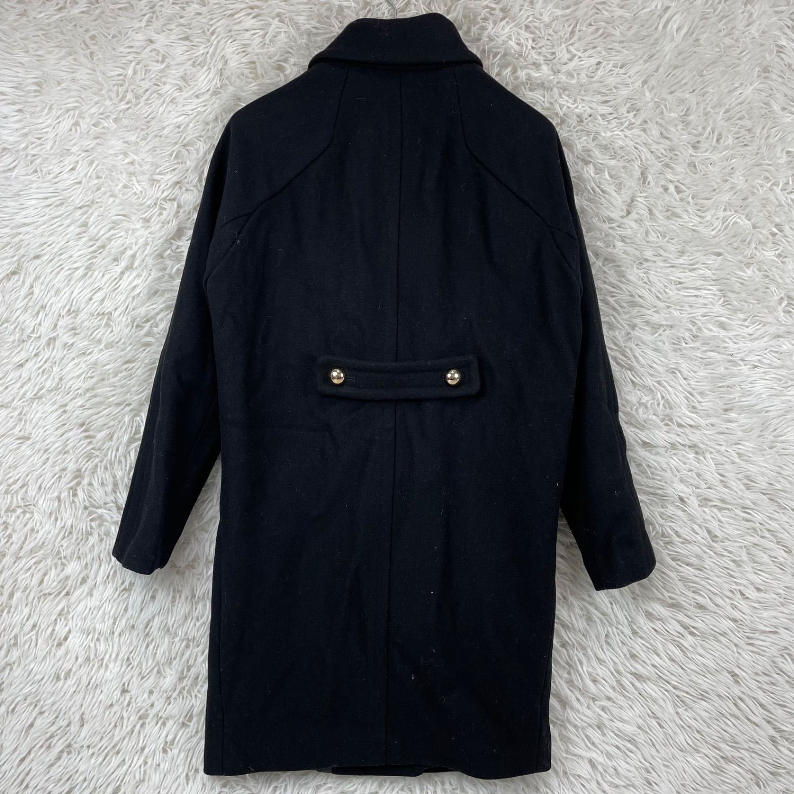 moussy マウジー ナポレオンコート 1表記 S相当 ウール 金ボタン 2列