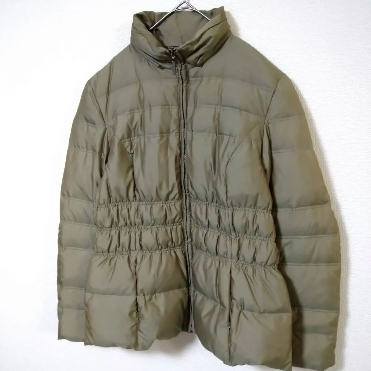 バルマン BALMAIN ダウンジャケット レディースM カーキ色 中綿ダウン 