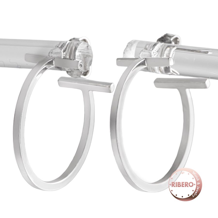 TIFFANY-Co. ティファニー T ワイヤー フープ ピアス シルバー