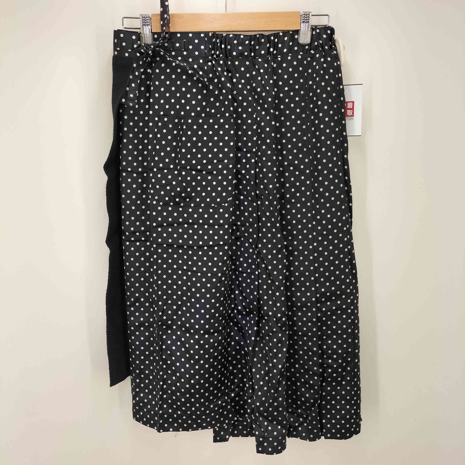 トリココムデギャルソン tricot COMME des GARCONS 21aw ドット 切替 ラッププリーツスカート レディース JPN M