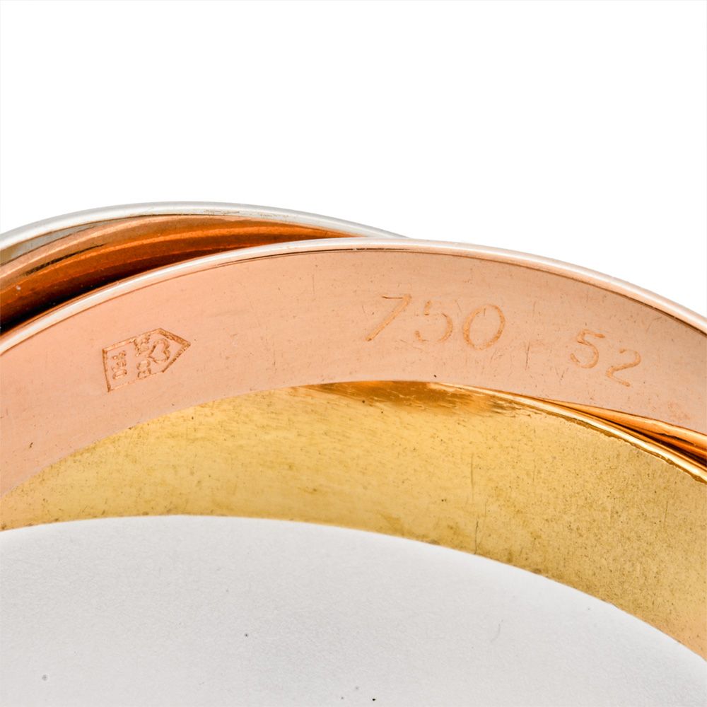 カルティエ Cartier トリニティ MM リング 指輪 52 K18YG 7.6g K18PG K18WG スリー イエローゴールド ピンク ホワイト レディース FORTGASGNV_COM_BR