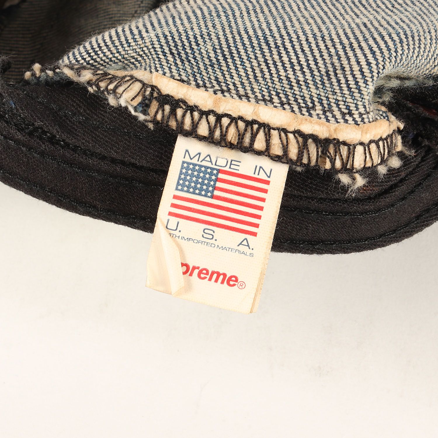 美品】Supreme シュプリーム キャップ インディゴ(Dirty Indigo