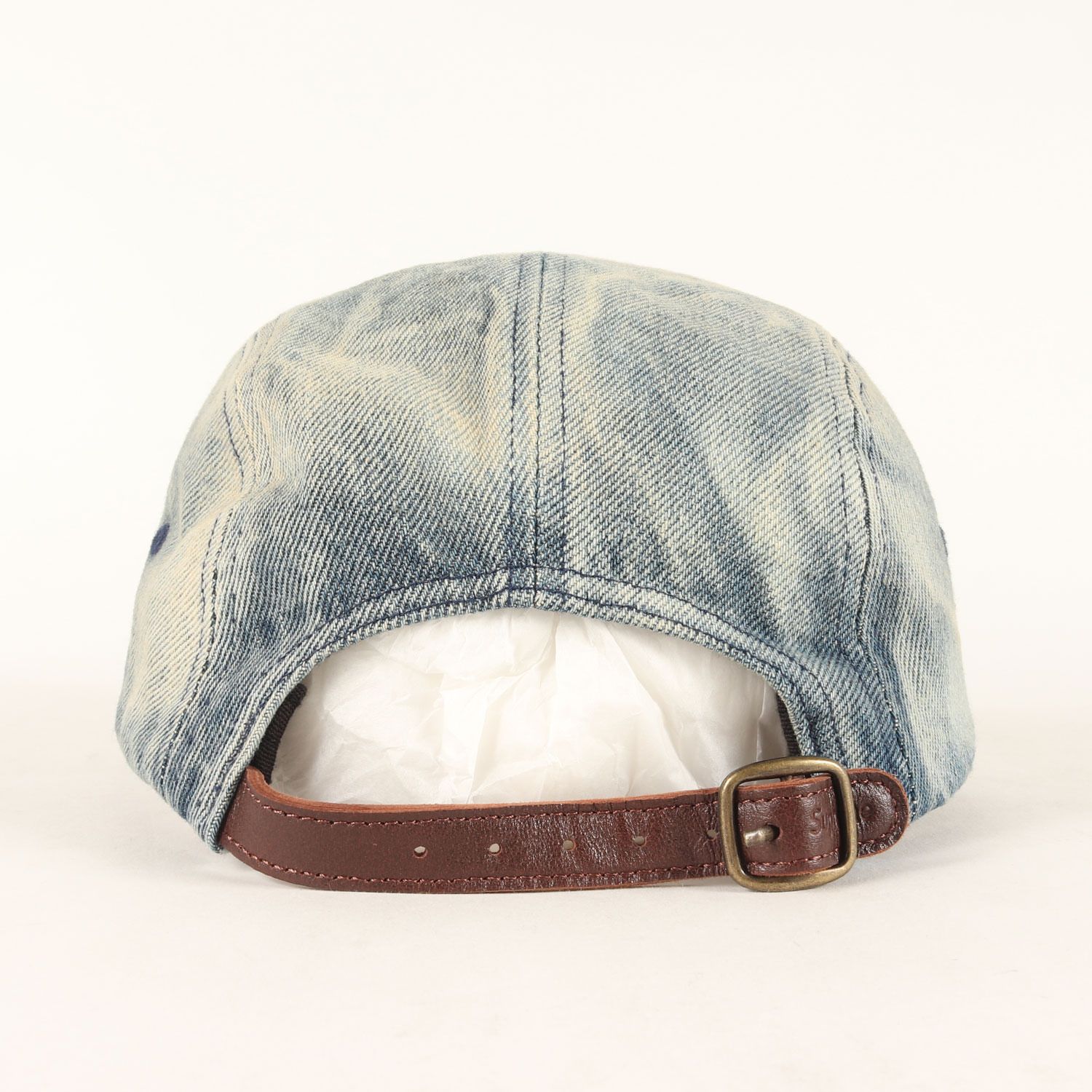 シュプリーム supreme キャップ　インディゴ 美品】Supreme シュプリーム キャップ インディゴ(Dirty Indigo