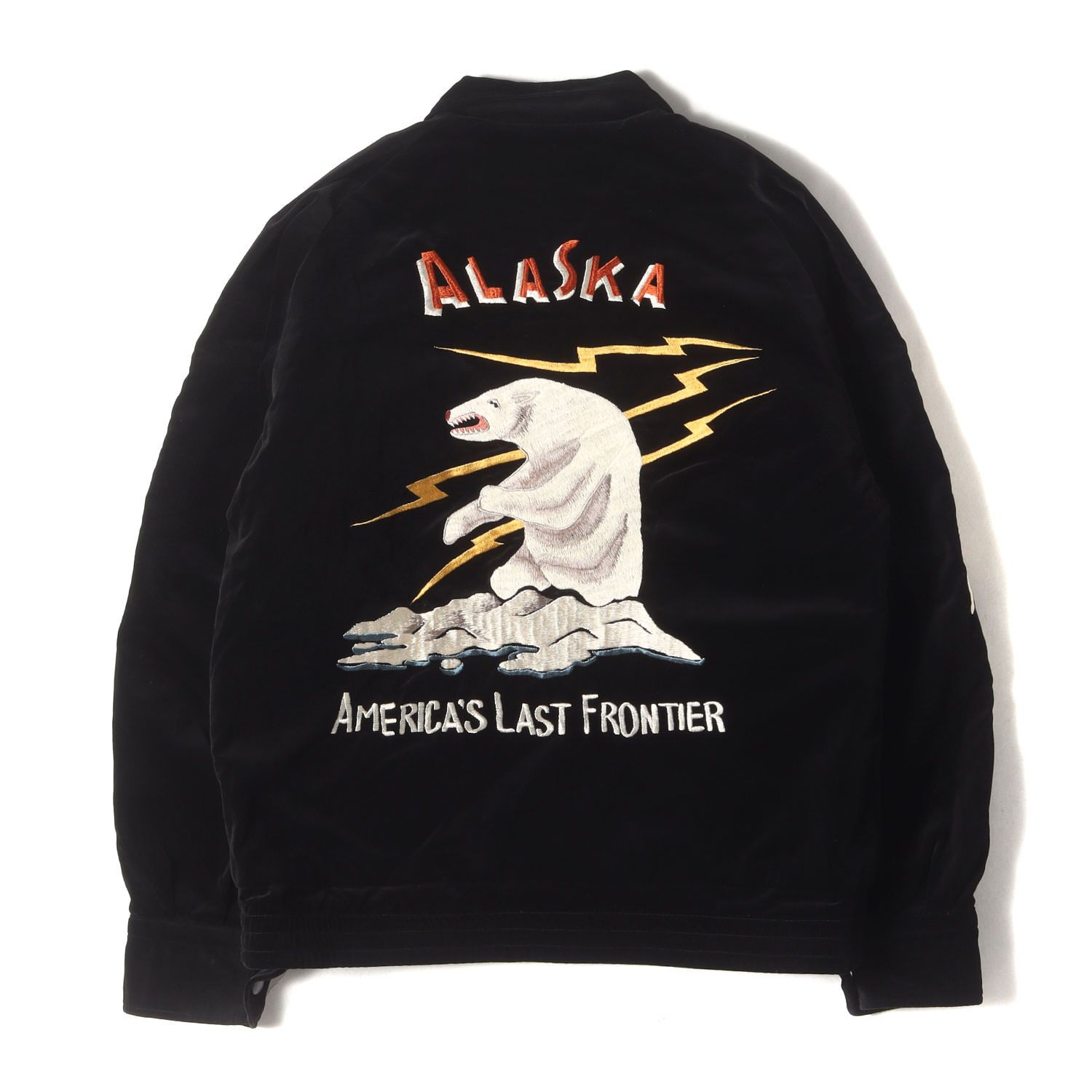 Tailor TOYO テーラー東洋 スカジャン ブラック 黒 サイズ 大 L 港商 リバーシブル 別珍 襟付き アラスカジャン アウター ジャケット ブルゾン ジャンパー 上着 メンズ