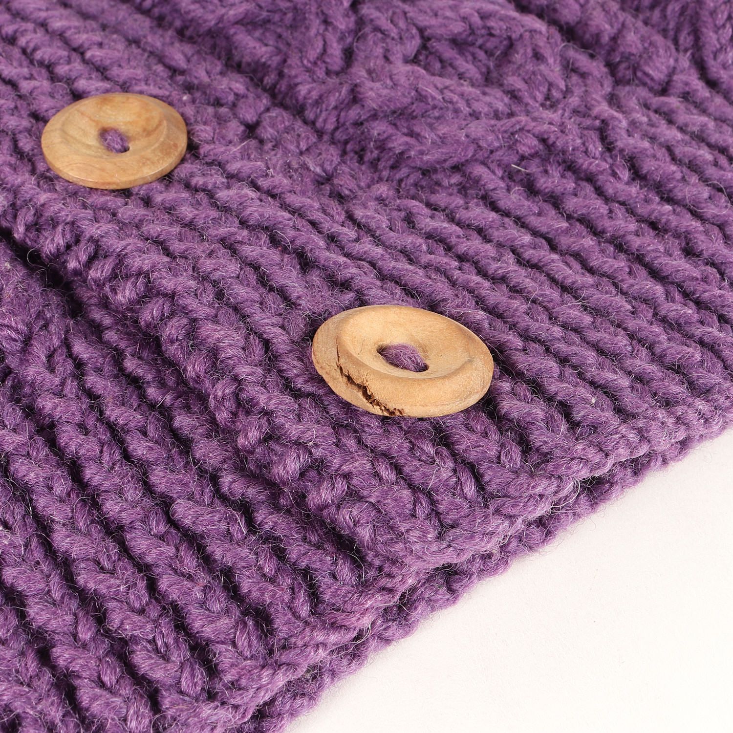 INVERALLAN インバーアラン カーディガン パープル サイズ:L程度 | 茶