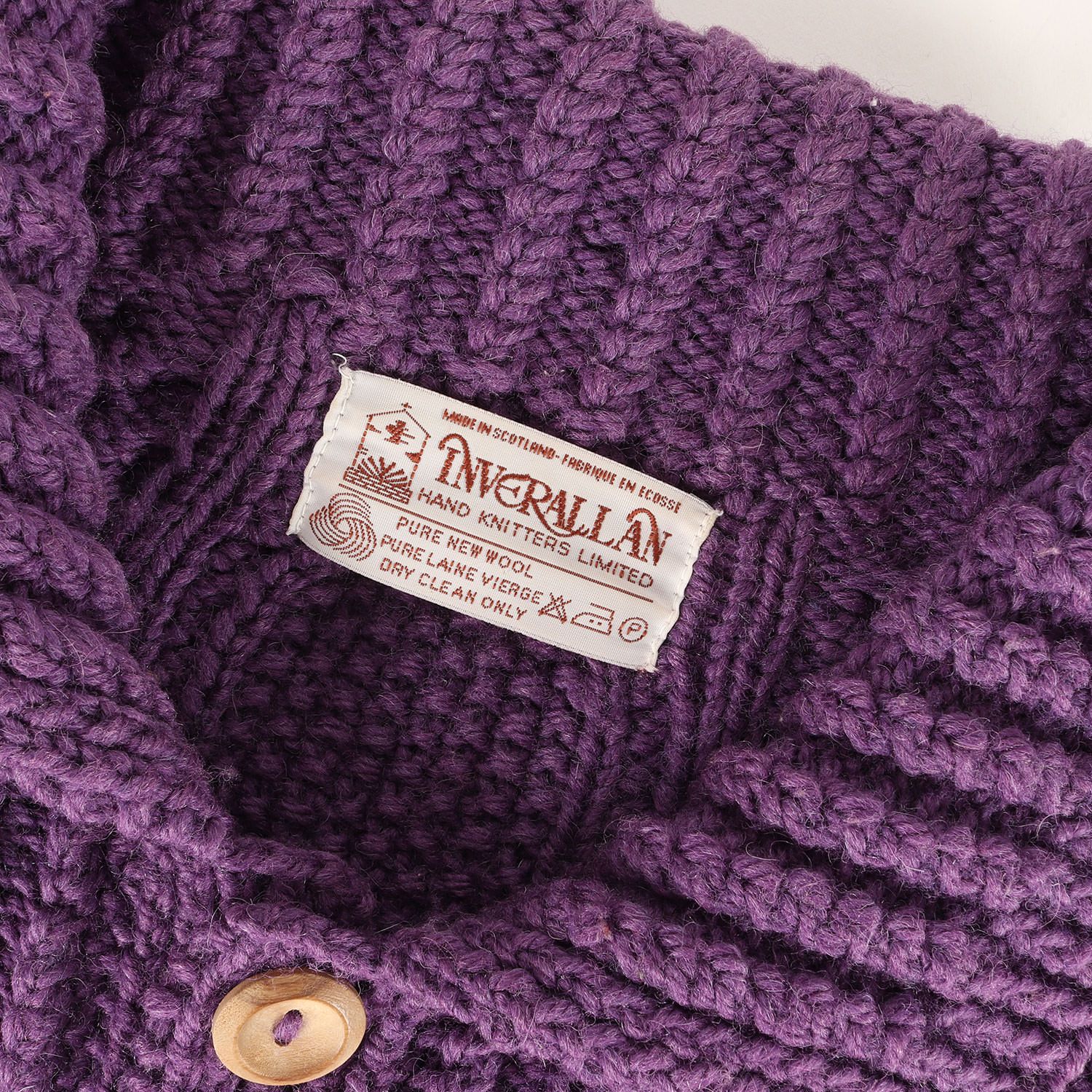 INVERALLAN インバーアラン カーディガン パープル サイズ:L程度 | 茶