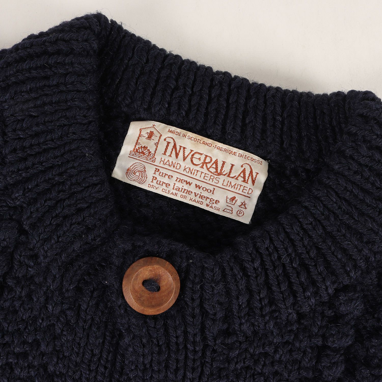 INVERALLAN インバーアラン カーディガン ネイビー 紺 サイズ:M程度