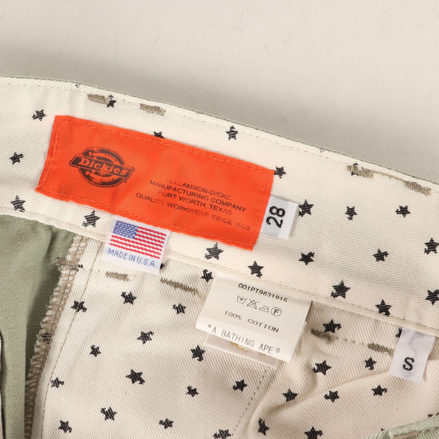 A BATHING APE ア ベイシング エイプ パンツ カーキ サイズ:S