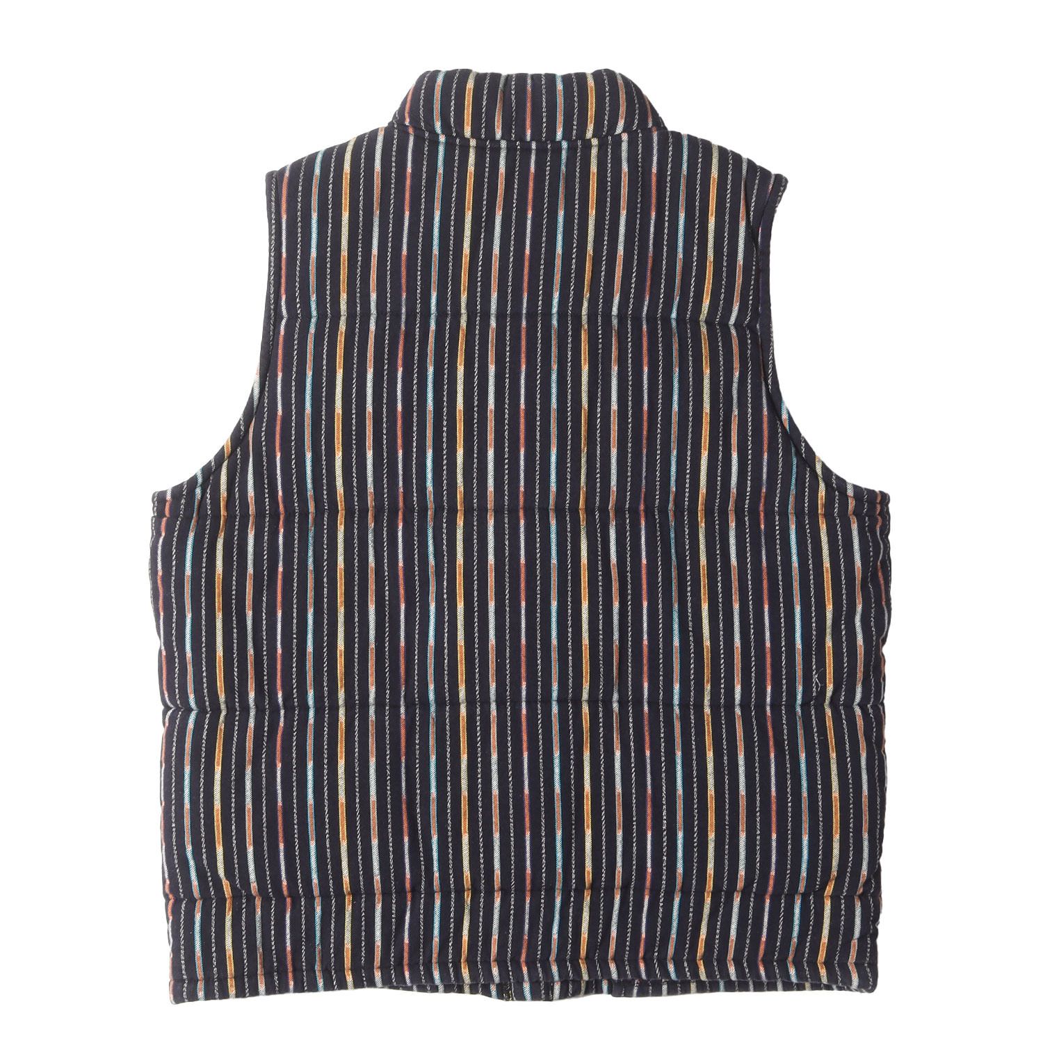 TENDERLOIN テンダーロイン ベスト ネイビー 紺 サイズ L ネイティブストライプ 中綿 ベスト T-NATIVE VEST アウター ジャケット 上着 メンズ