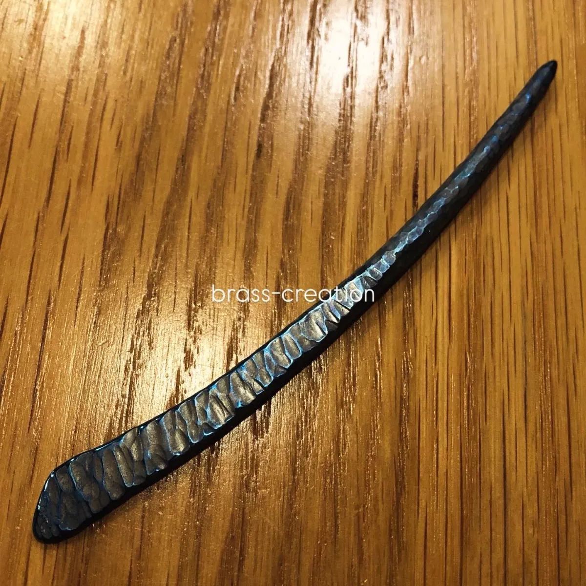 titanium hair sticks bule rock 青い岩の簪 かんざし ヘアスティック ショート