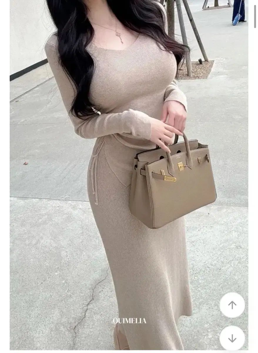 デパート 質 エイブリー シャーリング ニット ロング丈スカート セット