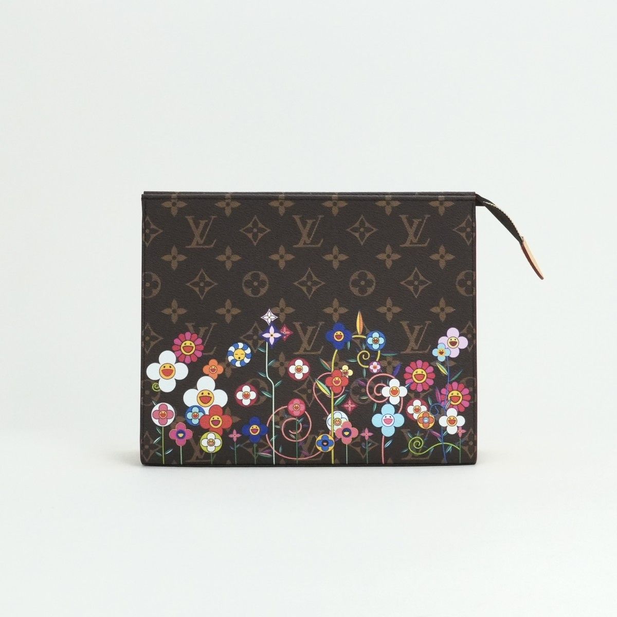 ルイヴィトン LOUIS VUITTON LV × TM ポッシュ･トワレ NM バッグ クラッチバッグ セカンドバッグ モノグラム キャンバス ブラウン 茶 ゴールド金具
