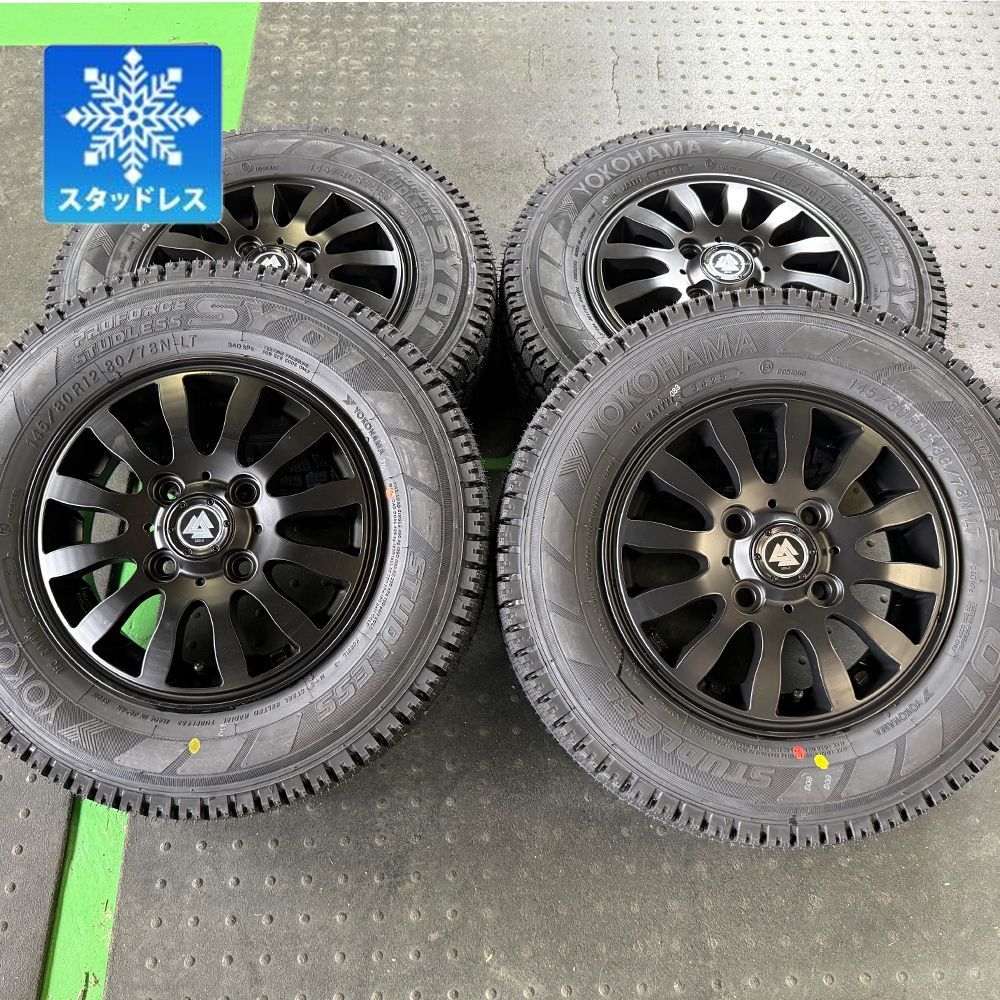 軽自動車用12インチ ハイゼット アトレー エヴリー キャリー エブリィ ヨコハマ SY 01 145 80 R 12 スタッドレス 4本セット MUD Xii