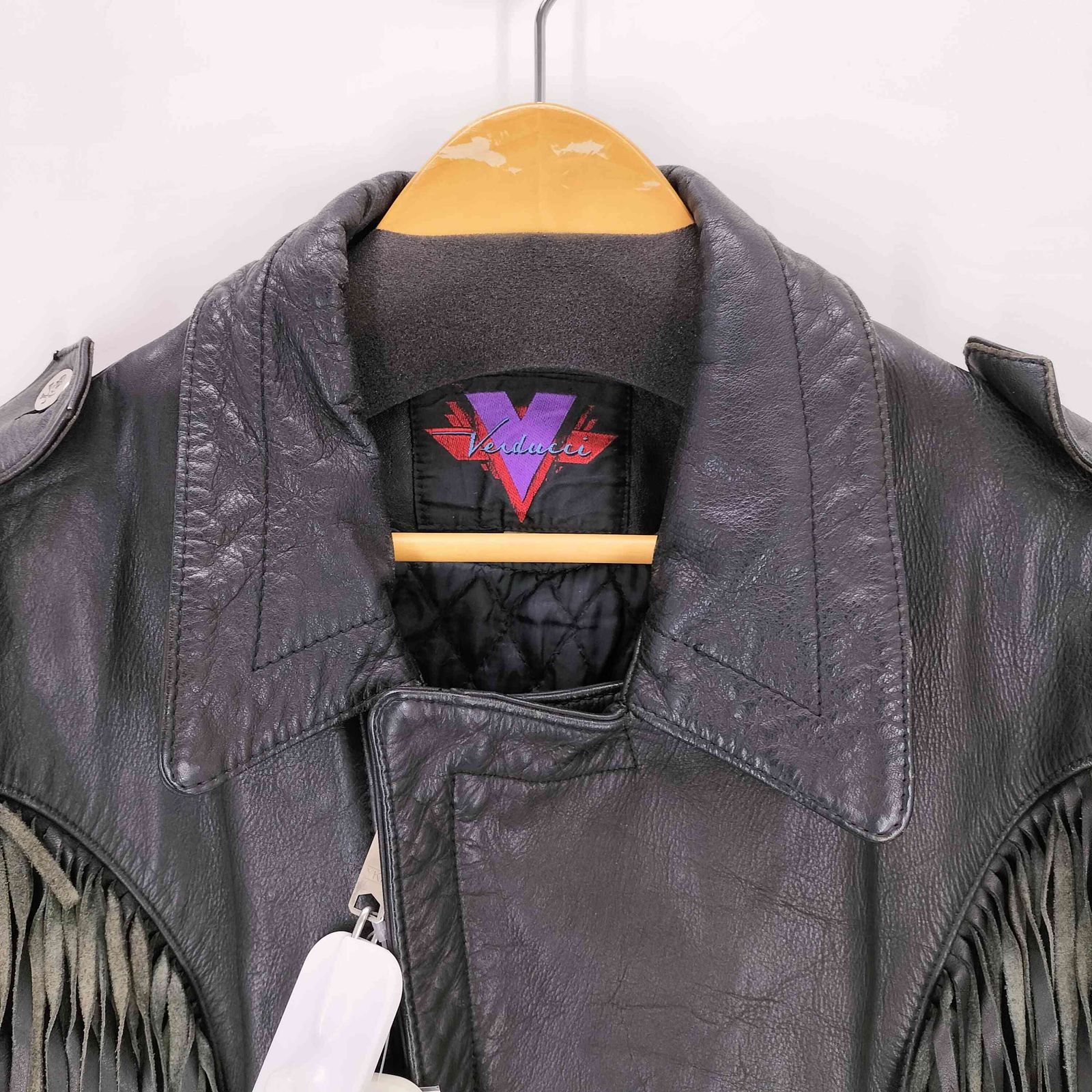 ユーズドフルギ USED古着 {{VERDUCCI}} 80~90s レザーフリンジ 