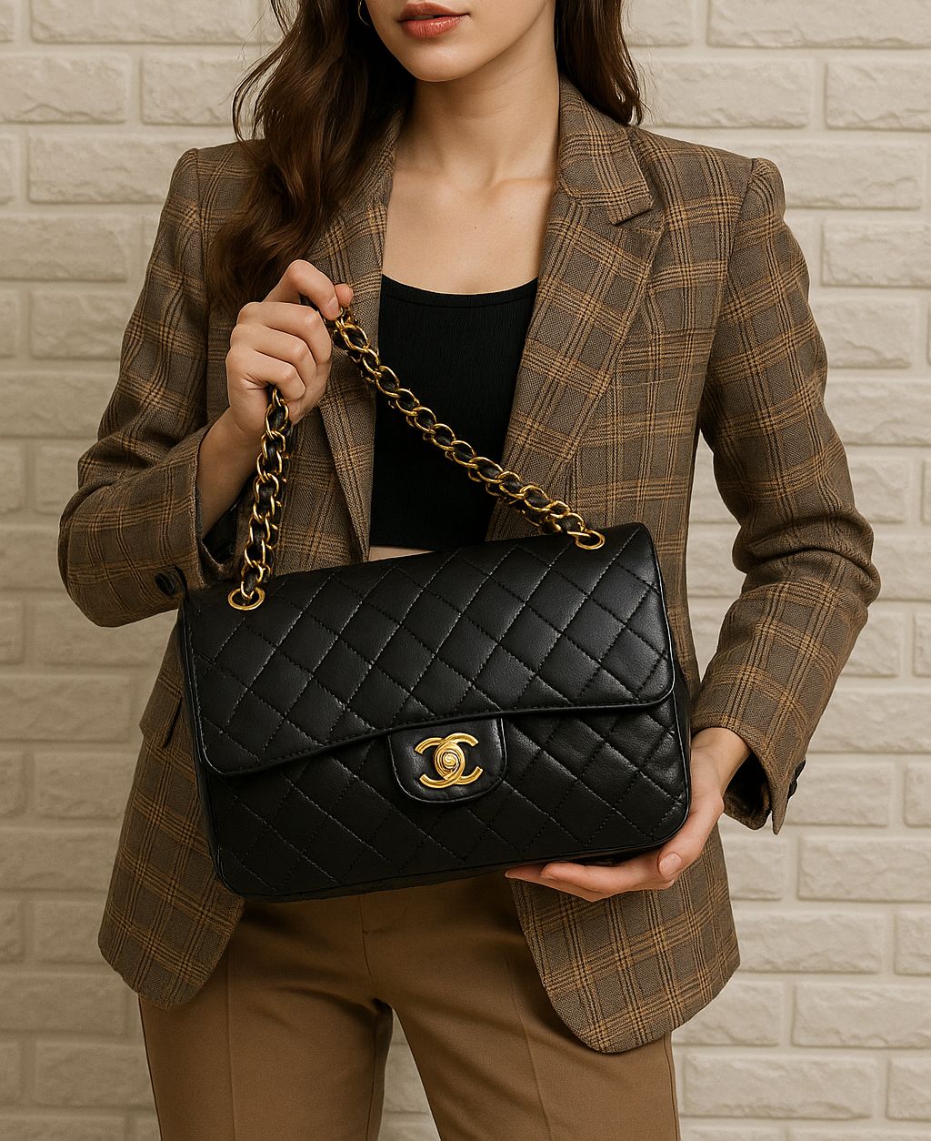 美品】 シャネル マトラッセ 25 ダブルフラップ ダブルチェーン#81E