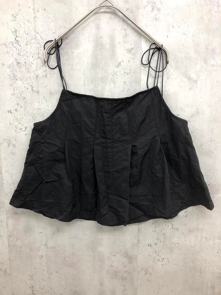 OHTORO オオトロ プリーツ キャミトップ Pleated Cami Top キャミソール 黒 レディース