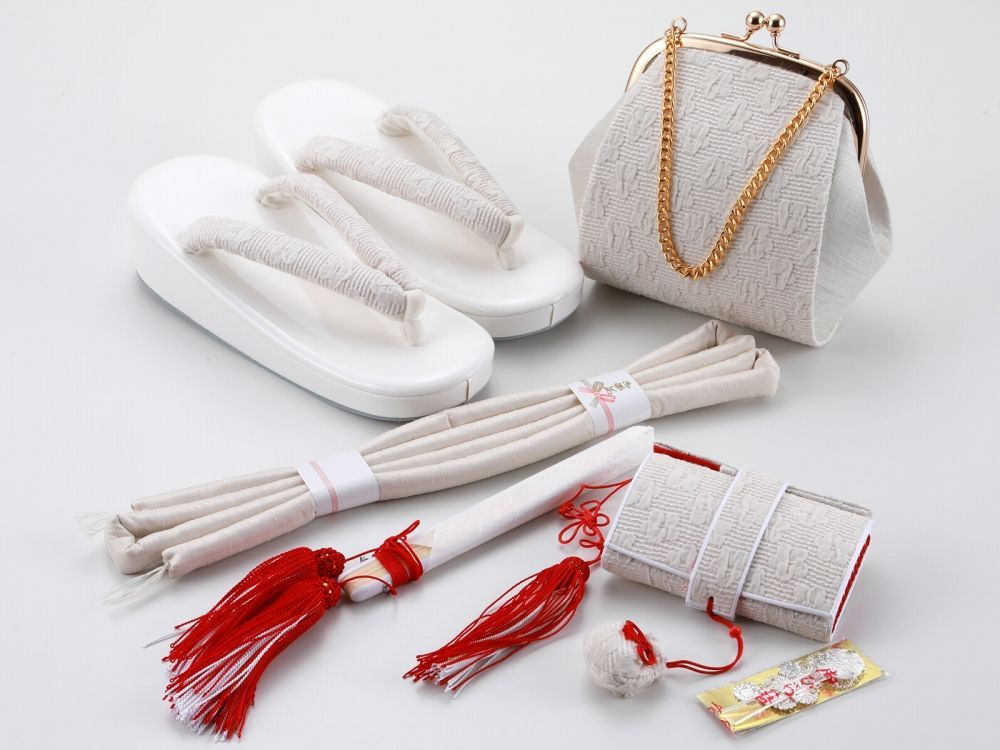 七五三 七歳用 箱せこセット 化粧箱入り 6点セット 草履21cm ベージュ ho-192