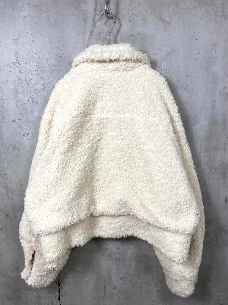 VIOLETTA ヴィオレッタ VIEMR1022002 定価12650円 ボアショート コート sizeF 白 レディース