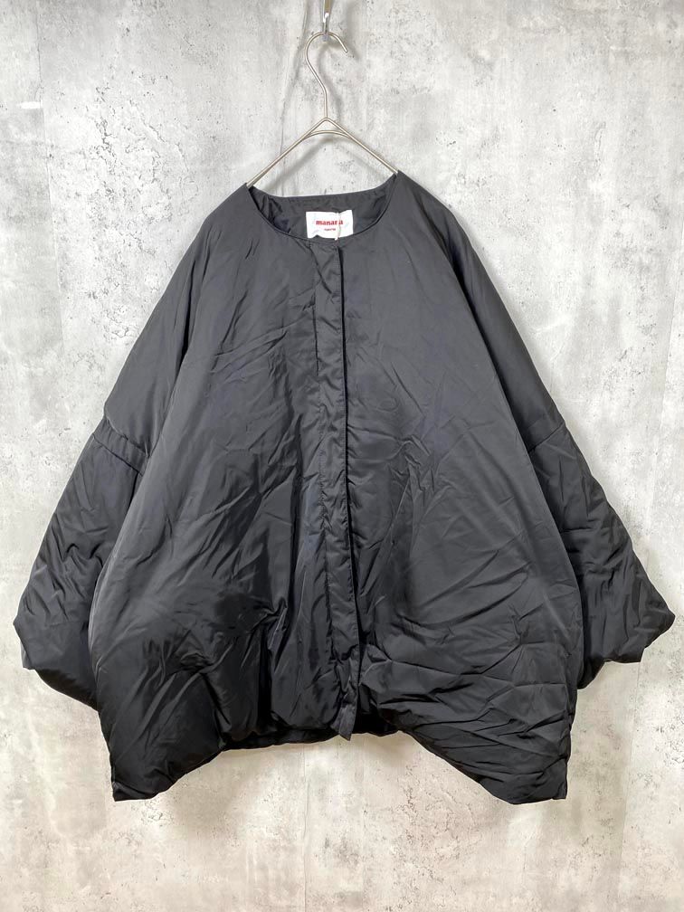 manana suerte マニャーナスエルテ VLFGLE0923001 定価16500円 オーバーサイズ中綿ダウン ジャケット sizeF 黒 レディース