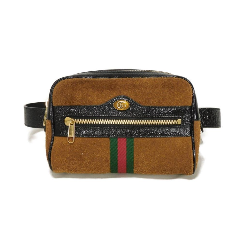 GUCCI グッチ オフィディア スモール ベルトバッグ 65 25 ブラック グリーン レッド 30MM ウェブ ストライプ ブラウン ボディバッグ 517076 0KCDB 2863