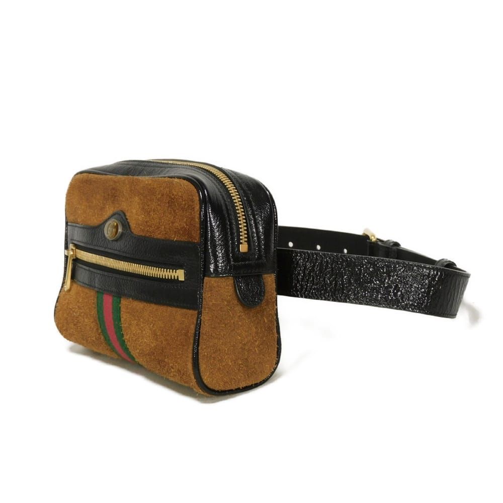 GUCCI グッチ オフィディア スモール ベルトバッグ 65 25 ブラック グリーン レッド 30MM ウェブ ストライプ ブラウン ボディバッグ 517076 0KCDB 2863