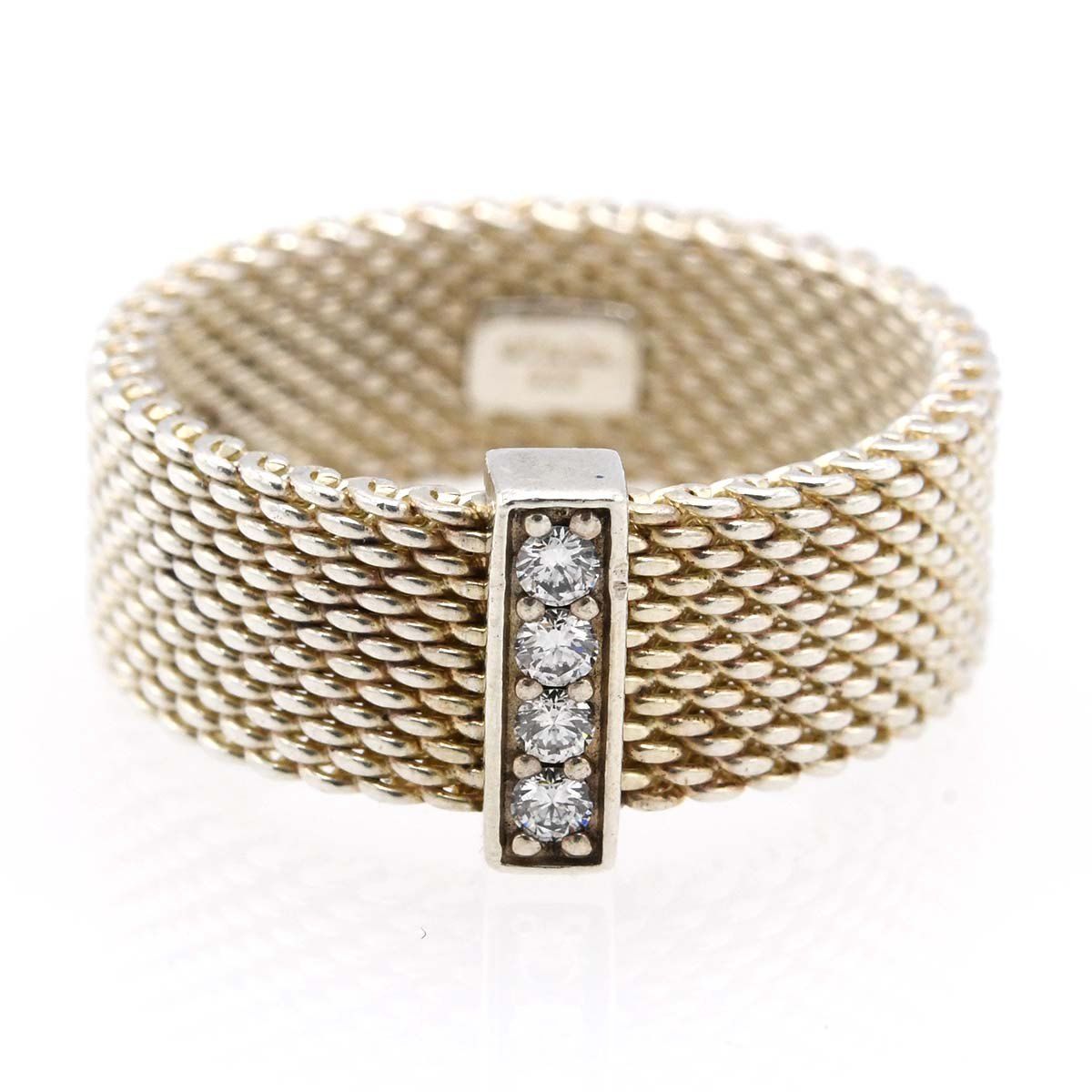 TIFFANY&Co. ティファニー サマセット リング 4P ダイヤ シルバー925