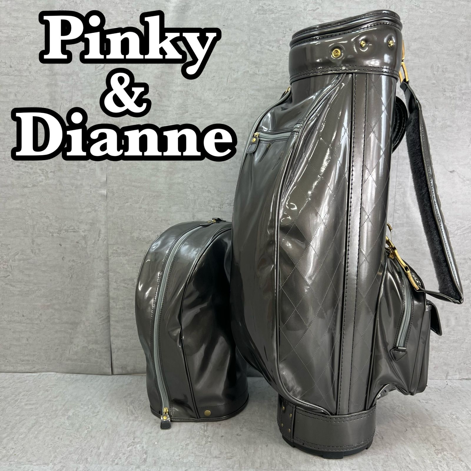 444】Pinky&Dianne ピンキーダイアン キャディバッグ ゴルフバッグ 赤