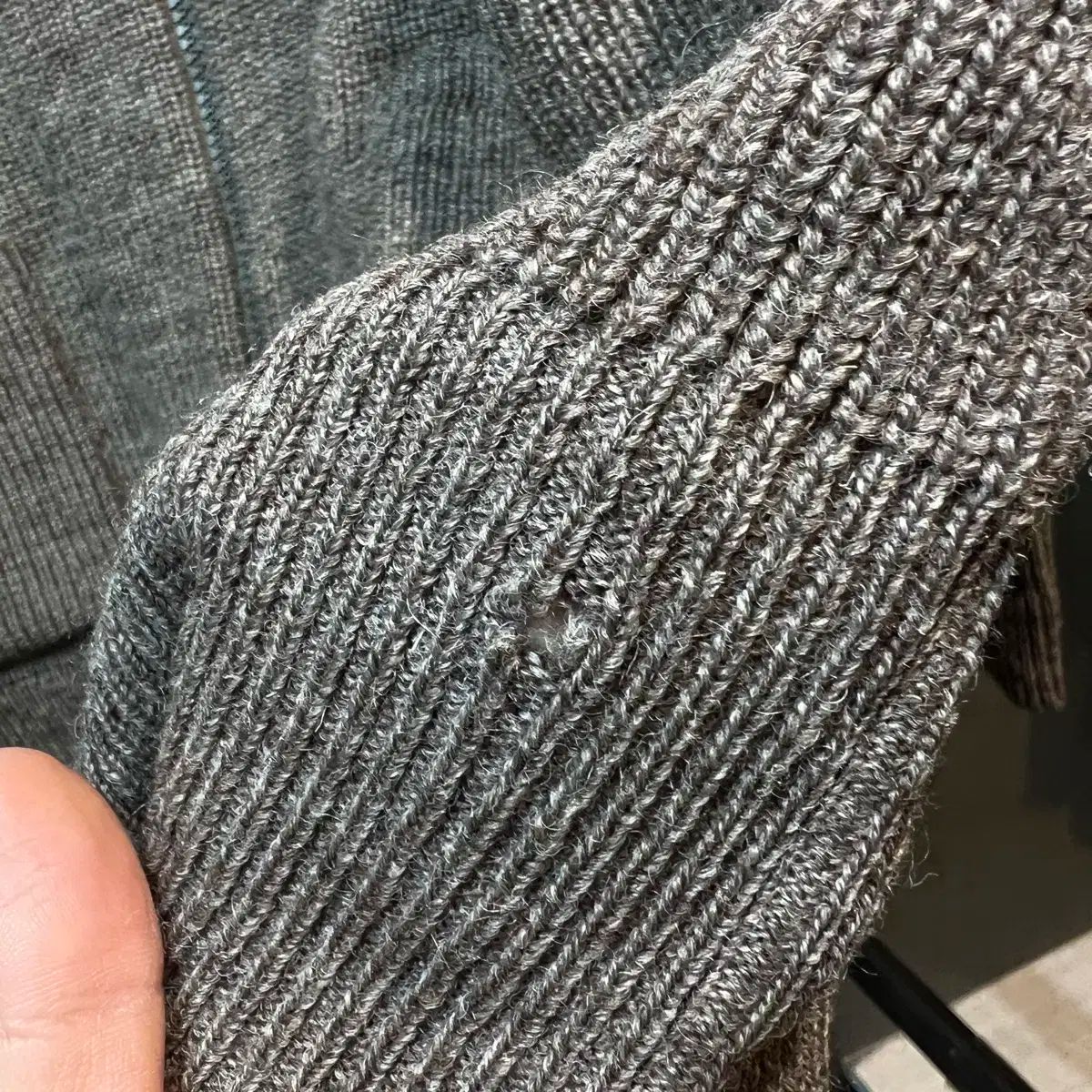 ISSEY MIYAKE MEN◇90s/ジップアップ/カーディガン(厚手)/L/ウール/GRY