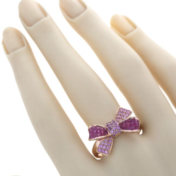 GSTV K18PG ピンクゴールド リング ルビー ピンクサファイア 1.40ct