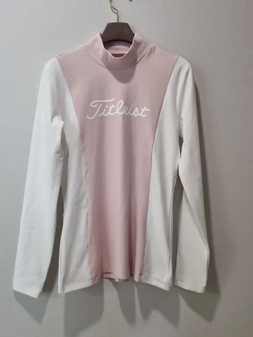 Titleist タイトリスト レディース ハイネック ゴルフ インナー Tシャツ M ピンク 白