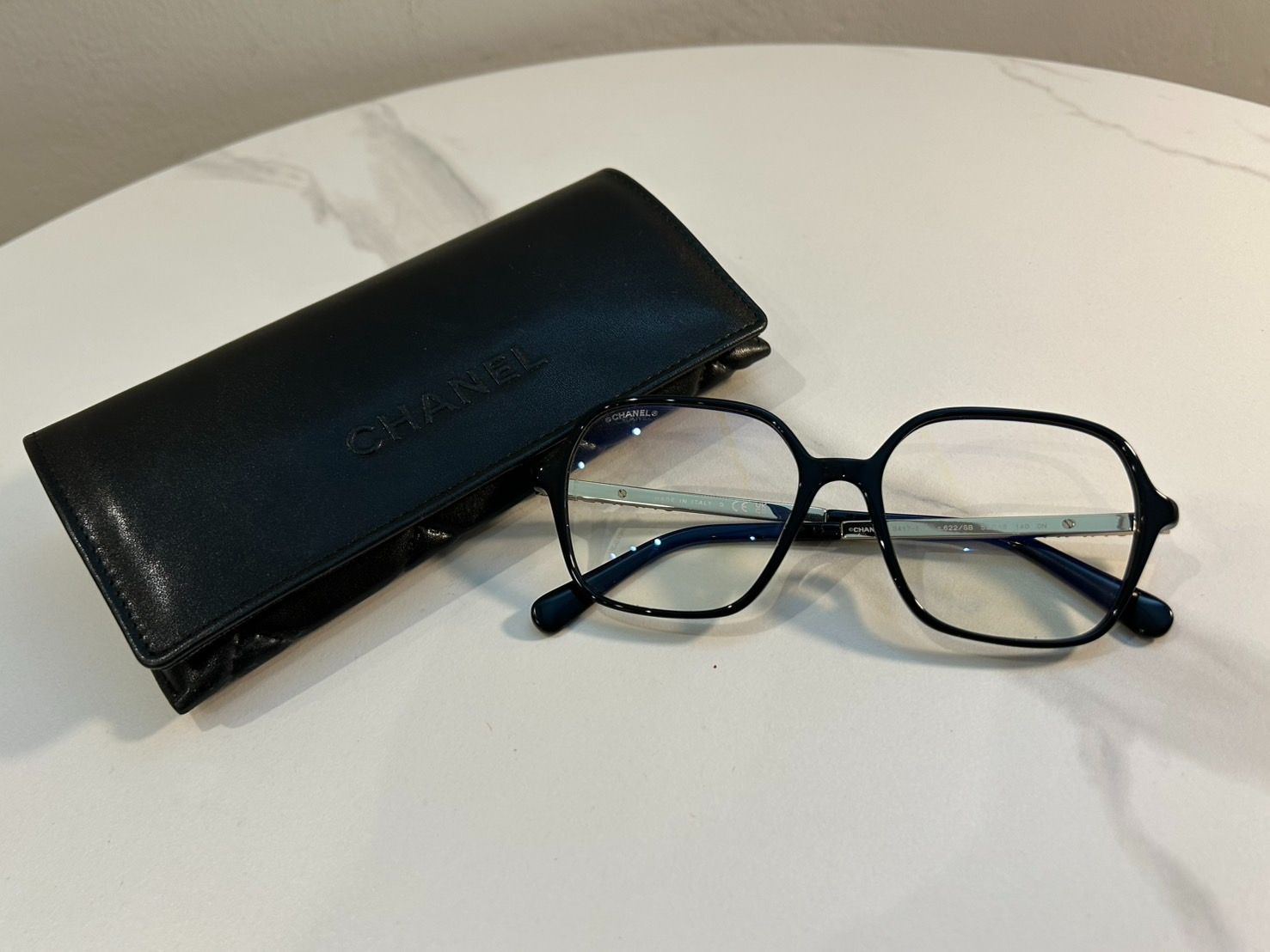 シャネル 3417-S-A ロゴ メガネ ブルーライト ブラック